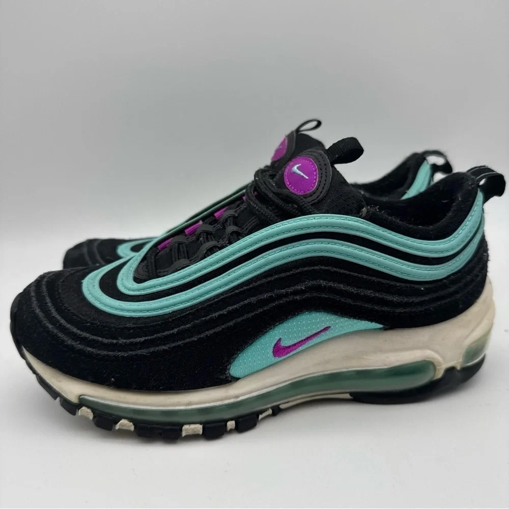 Nike Air Max 97 Black Hyper Violet 921522-015 Youth 7Y